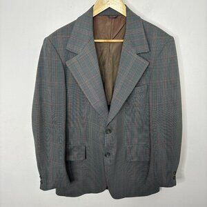 Vintage 70s Laurentien Men 40 Check Sports Coat Blazer Hipster WKRP Herb